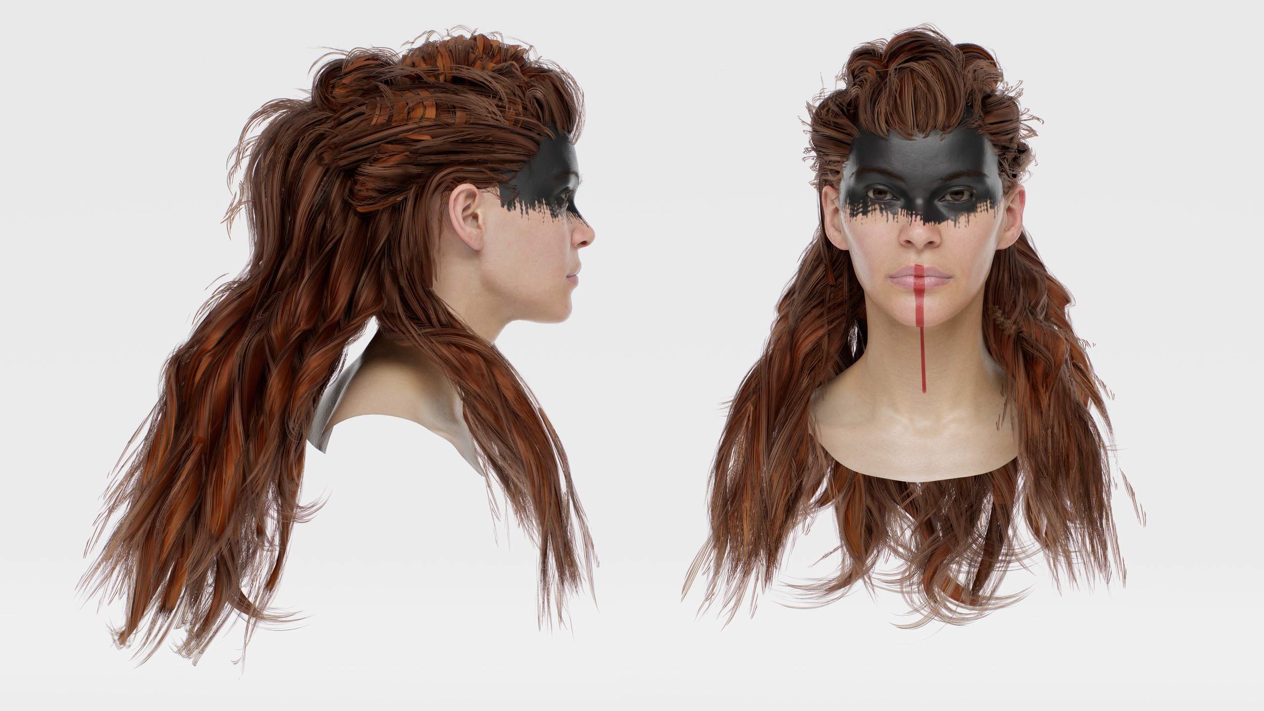 Hair and face detail