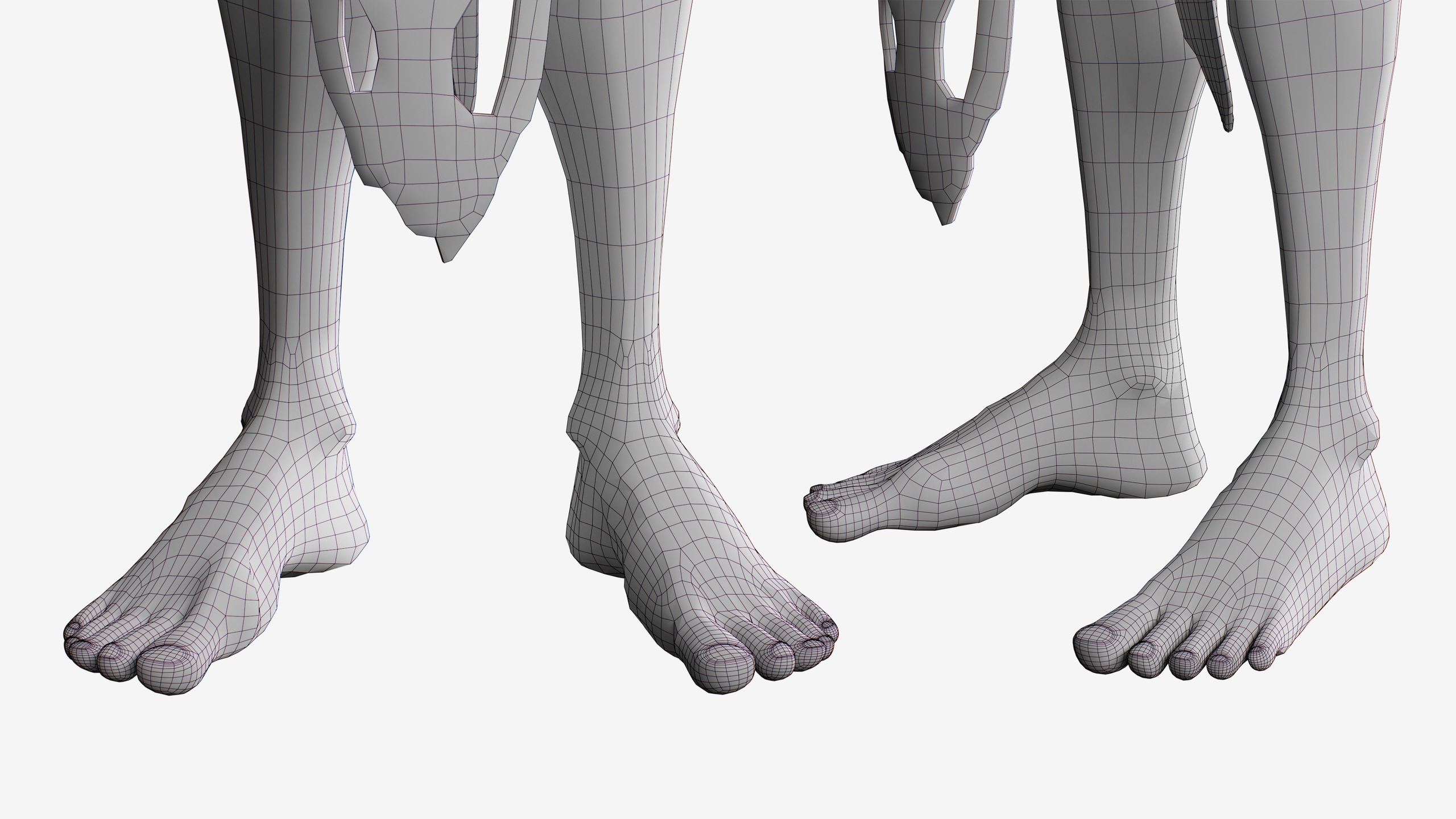 Wireframe feet