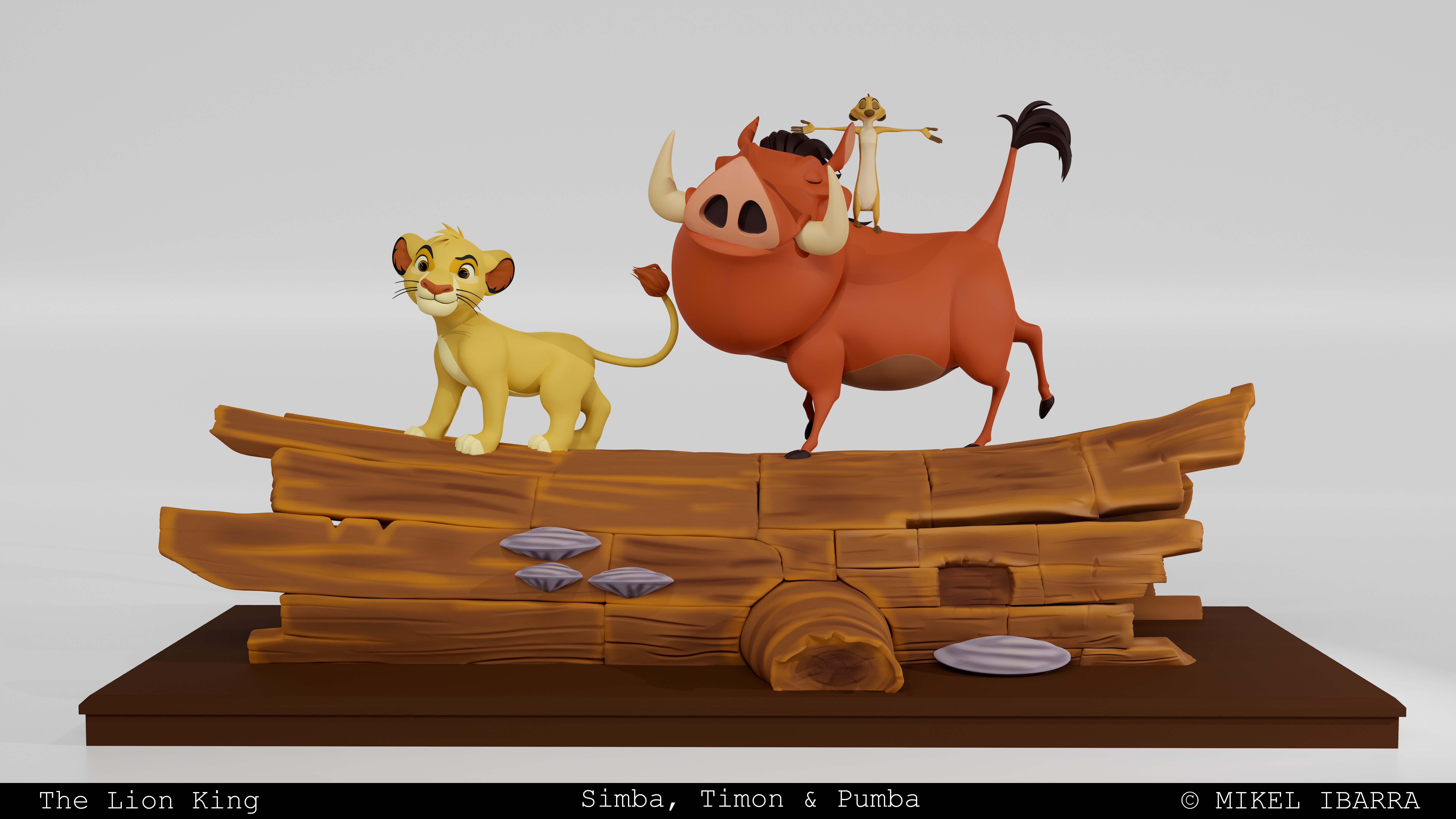 Simba, Timon & Pumba Diorama