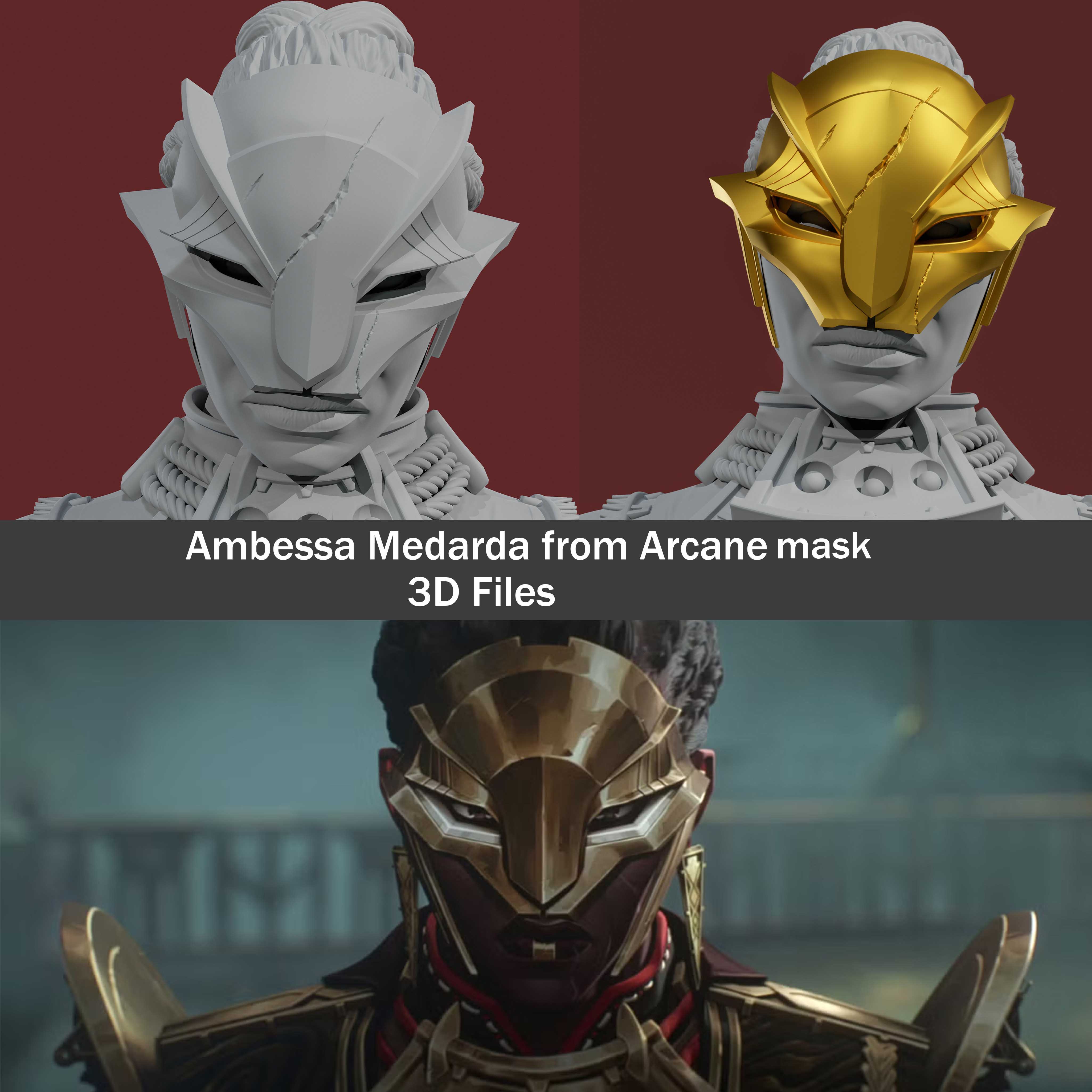 Ambessa Medarda Mask Cosplay
